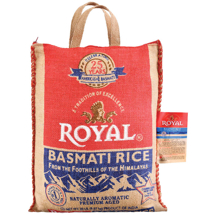 Royal Basmati Rice, 20 lb