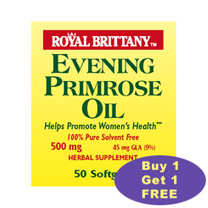 Royal Brittany Evening Primrose Oil 500mg 50+50 softgels from American Health