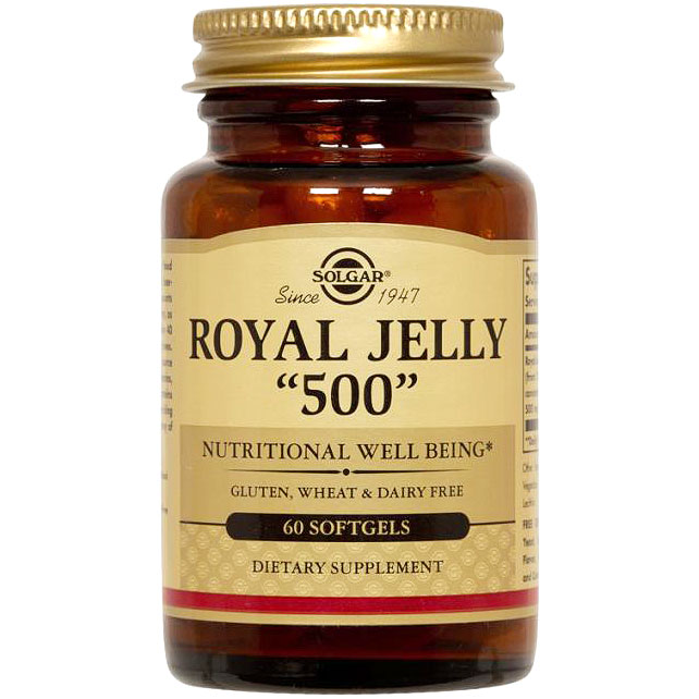 Royal Jelly 500, 60 Softgels, Solgar