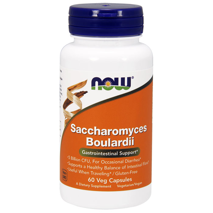 Saccharomyces Boulardii, For Occasional Diarrhea, 60 Veg Capsules, NOW Foods