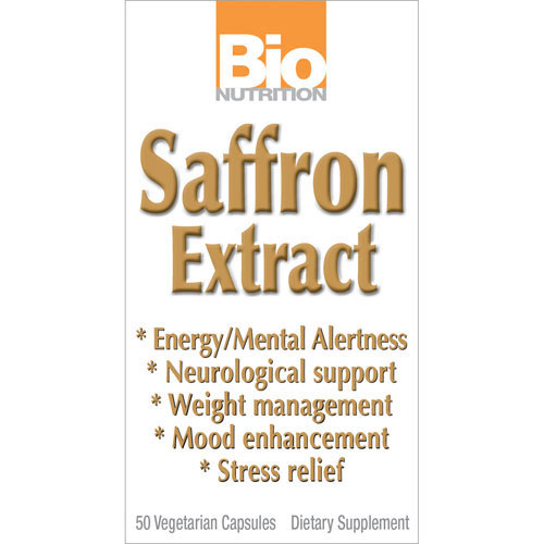 Saffron Extract, 50 Vegetarian Capsules, Bio Nutrition Inc.