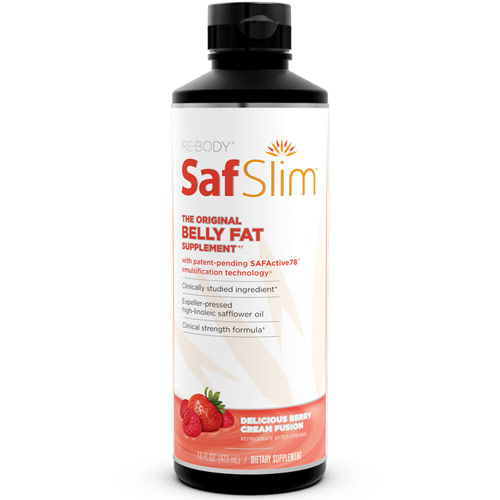 Re-Body (ReBody) Re-Body SafSlim Belly Fat Transformation, Delicious Berry Cream Fusion, 16 oz, ReBody Safflower Oil