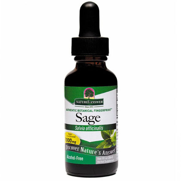 Sage Extract Liquid Alcohol-Free, 1 oz, Natures Answer