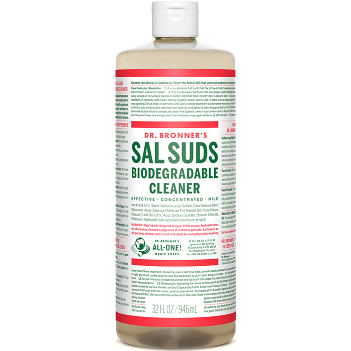 Sal Suds Biodegradable All Purpose Liquid Cleaner, 32 oz, Dr. Bronners Magic Soaps