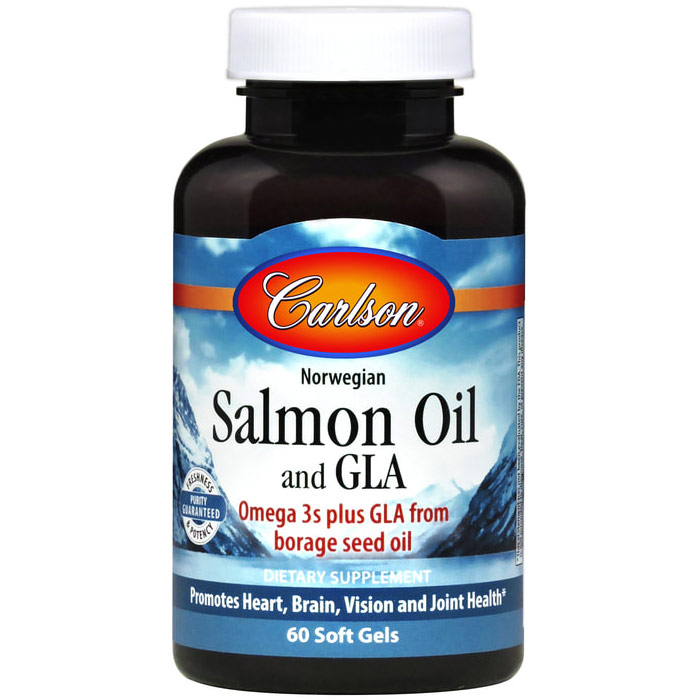 Salmon Oil and GLA, 120 softgels, Carlson Labs
