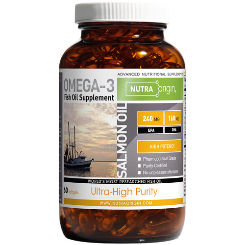 NutraOrigin Salmon Oil High Potency, 60 Softgels, NutraOrigin