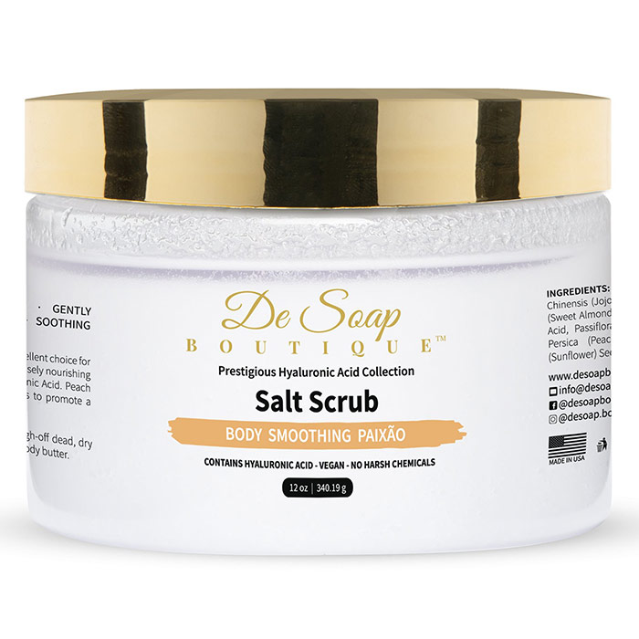 Salt Scrub - Body Smoothing Paixao, 12 oz (340.19 g), De Soap Boutique