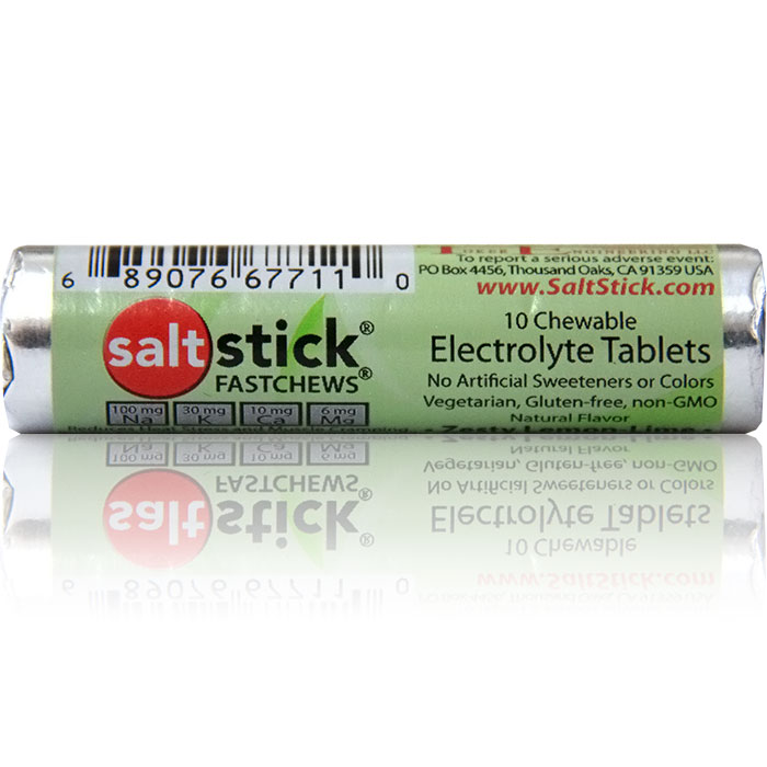 SaltStick Fastchews, Electrolyte Tablets - Lemon Lime, 10 Chewable x 6 Rolls