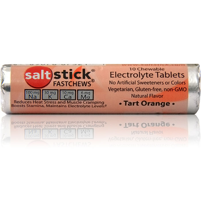 SaltStick Fastchews, Electrolyte Tablets - Orange, 10 Chewable x 6 Rolls