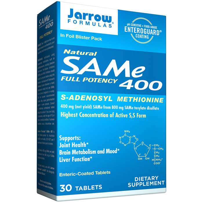 SAM-e 400 mg, 30 Enteric-Coated tabs, Jarrow Formulas
