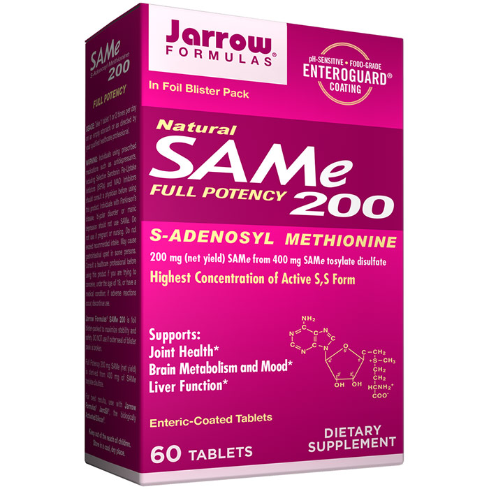 SAM-e 200 mg, 60 Enteric-Coated tabs, Jarrow Formulas