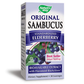 Sambucus Black Elderberry Lozenge, 30 Lozenges, Natures Way