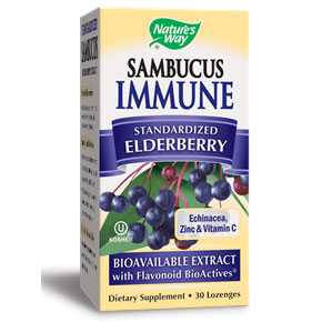 Sambucus Immune Lozenge, Bio-Certified Elderberry, 30 Lozenges, Natures Way