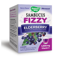 Sambucus Fizzy Drink Mix With Organic Elderberry, 10 Packets, Natures Way