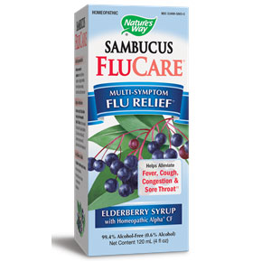 Sambucus FluCare Elderberry Syrup (Flu Care), 4 oz, Natures Way