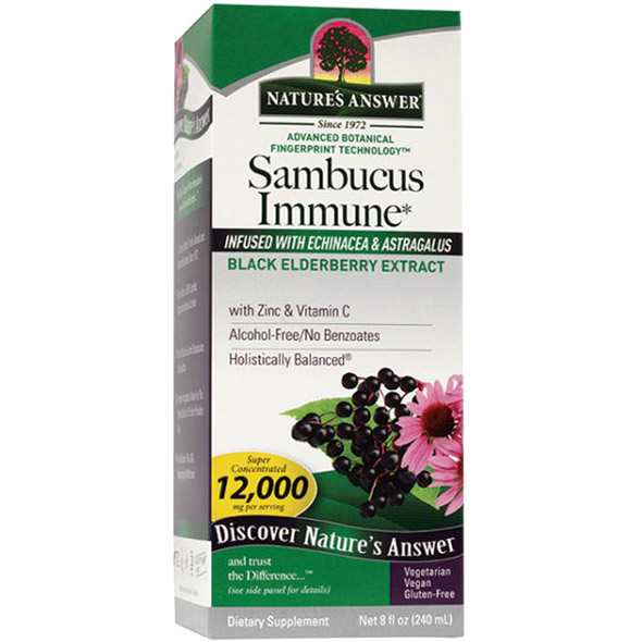 Sambucus Immune Formula, Liquid Herbal Supplement, 8 oz, Natures Answer