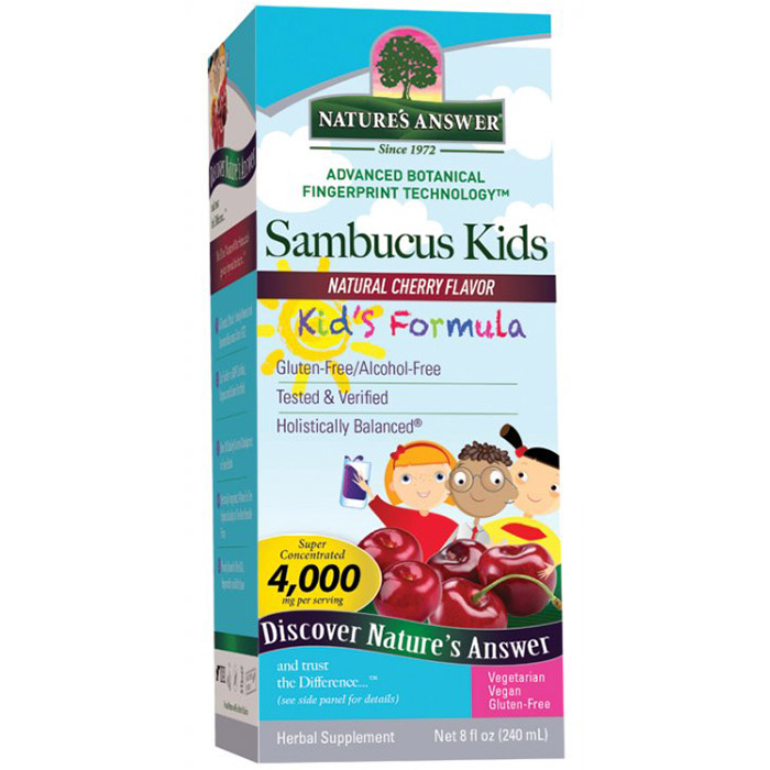 Sambucus Kids Formula - Cherry, 8 oz, Natures Answer
