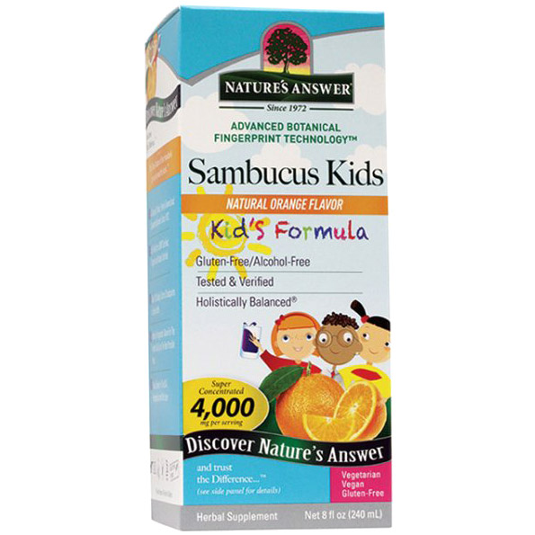 Sambucus Kids Formula - Orange, 8 oz, Natures Answer