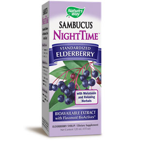 Sambucus NightTime, Elderberry Syrup, 4 oz, Natures Way