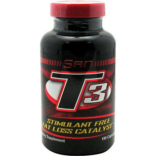 T3, Stimulant Free Fat Loss Catalyst, 180 Capsules, SAN Nutrition