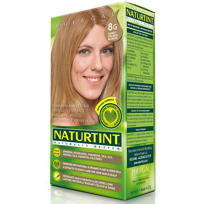 Naturtint Permanent Hair Colorant, Sandy Golden Blonde (8G), 5.6 oz, Naturtint