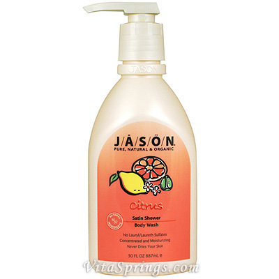 Satin Shower Body Wash Citrus 30 oz, Jason Natural