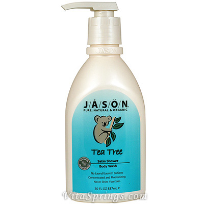 Jason Natural Satin Shower Body Wash Tea Tree 30 oz, Jason Natural