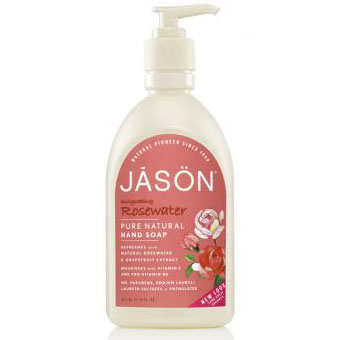 Hand Soap - Invigorating Rosewater, 16 oz, Jason Natural