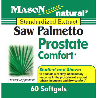 Saw Palmetto 160 mg, 60 Softgels, Mason Natural