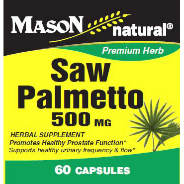 Saw Palmetto 500 mg, 60 Capsules, Mason Natural