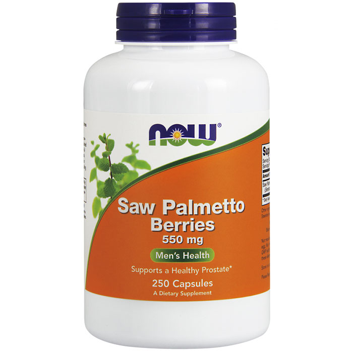 Saw Palmetto Berries 550 mg, Value Size, 250 Capsules, NOW Foods