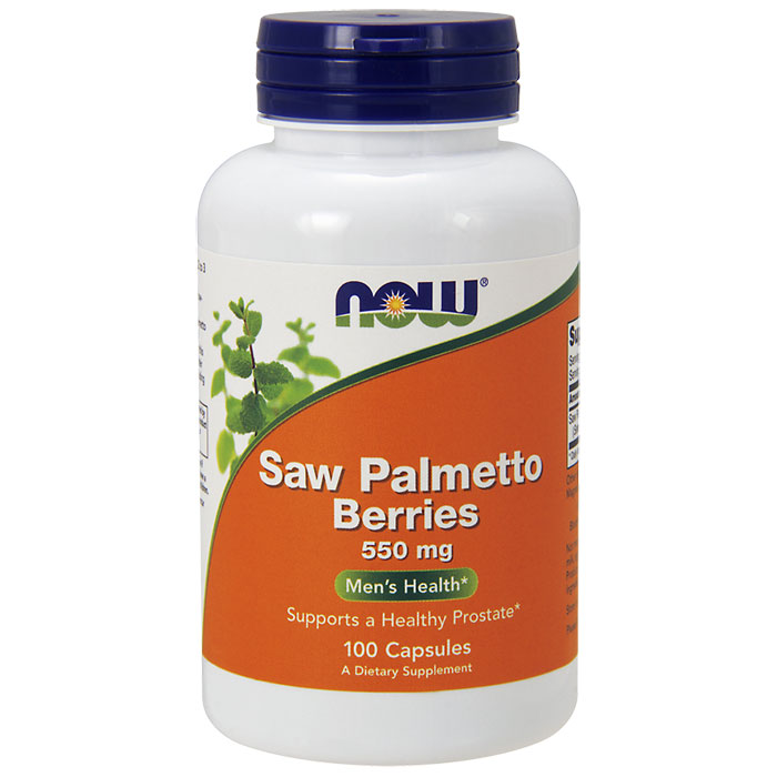 Saw Palmetto Berries 550 mg, 100 Capsules, NOW Foods