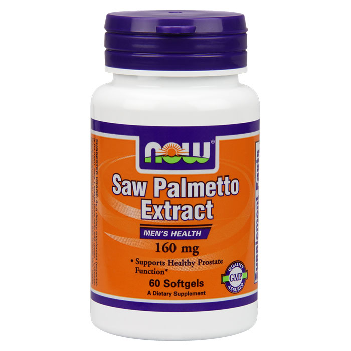 Saw Palmetto Extract 160 mg, 60 Softgels, NOW Foods