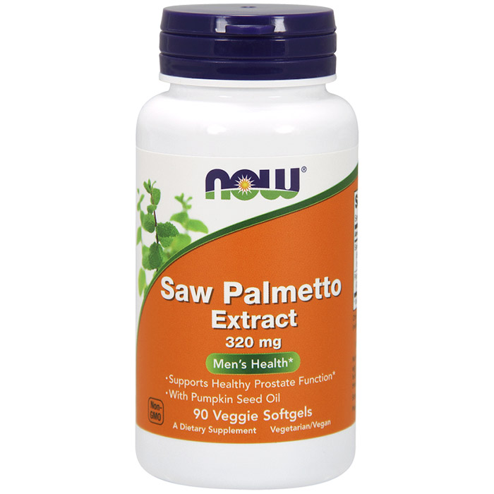 Saw Palmetto Extract 320 mg, With Pumpkin Seed Oil, 90 Veggie Softgels, NOW Foods