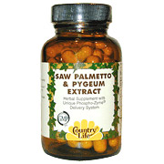 Saw Palmetto & Pygeum Extract 60 Vegicaps, Country Life