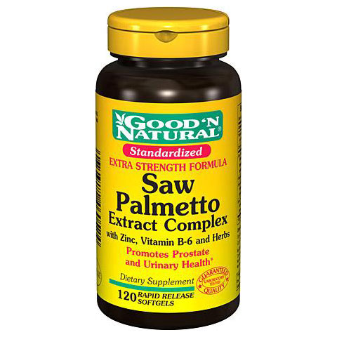 Good 'N Natural Saw Palmetto Standardized Complex Extra Strength, 120 Softgels, Good 'N Natural