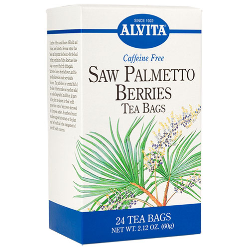 Saw Palmetto Tea (Saw Palmetto Berries) 24 tea bags, Alvita Tea