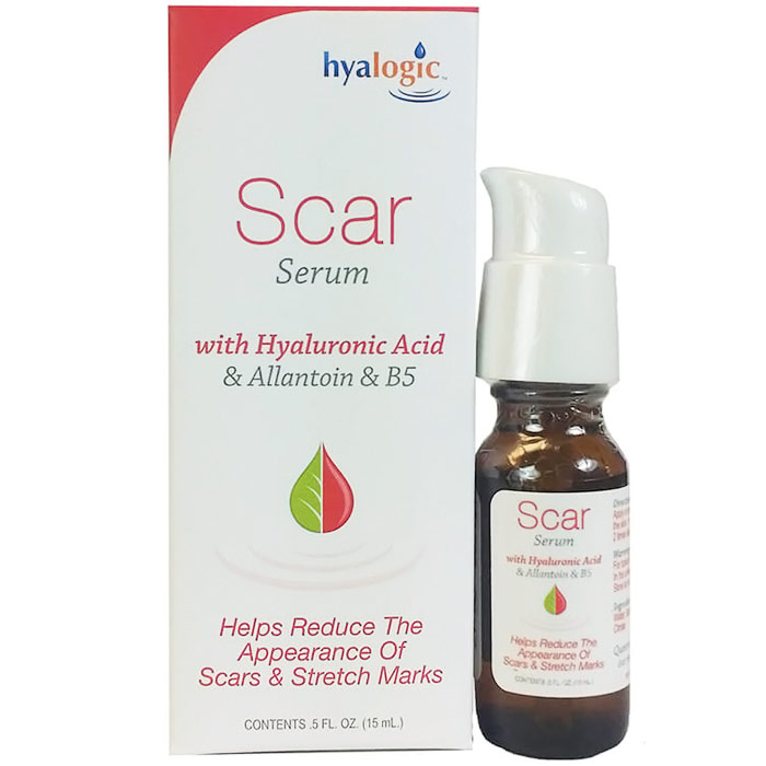 Scar Serum, with Hyaluronic Acid & Allantoin & B5, 0.5 oz, Hyalogic