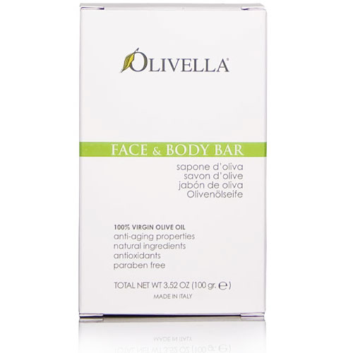 Scented Face & Body Olive Oil Bar Soap, 3.52 oz (100 g), Olivella
