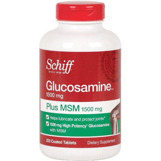Schiff Schiff Glucosamine plus MSM, 1500mg / 1500mg - 200 Coated Tablets