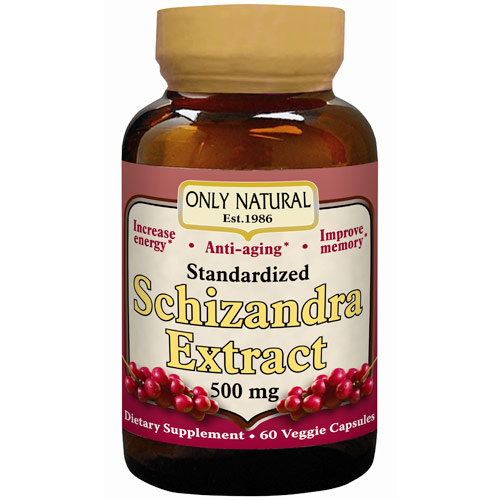 Schizandra Extract 500 mg, 60 Veggie Capsules, Only Natural Inc.