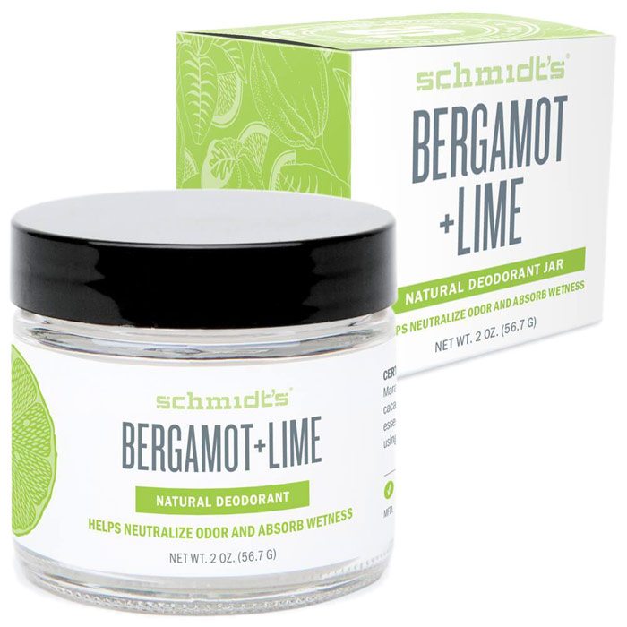 Schmidts Deodorant Jar, Bergamot + Lime, 2 oz