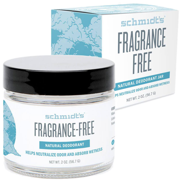Schmidts Deodorant Jar, Fragrance-Free, 2 oz