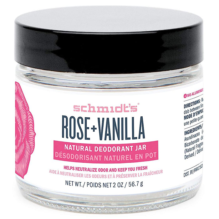 Schmidts Deodorant Jar, Rose + Vanilla, 2 oz