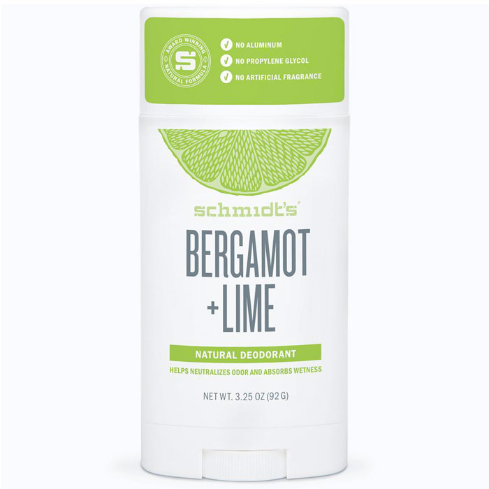 Schmidts Natural Deodorant Stick, Bergamot + Lime, 3.25 oz