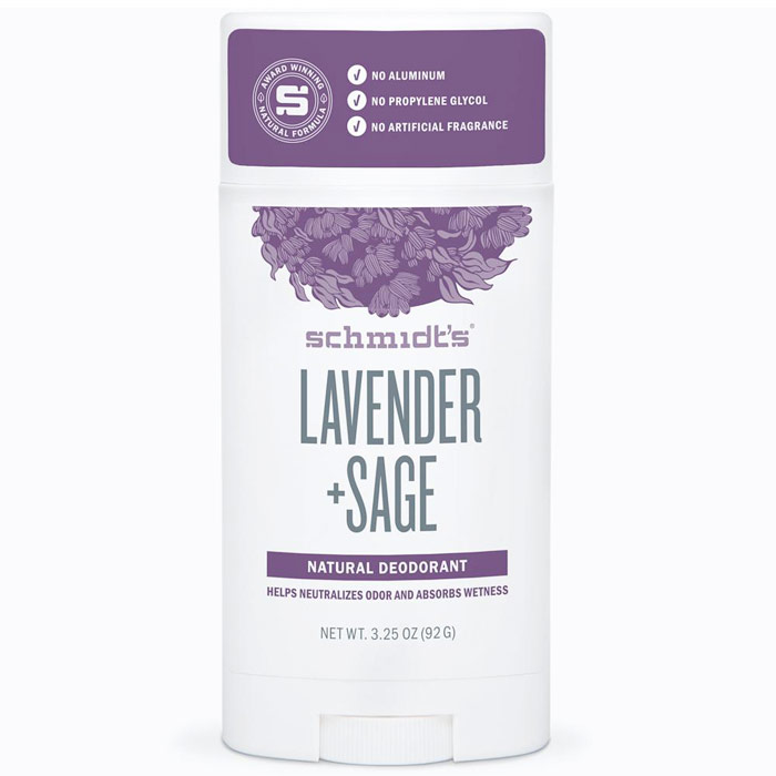 Schmidts Natural Deodorant Stick, Lavender + Sage, 3.25 oz