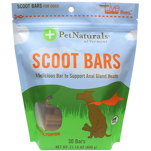 Pet Naturals of Vermont Scoot Bars for Dogs, Anal Gland Health, 30 Bar Chews, Pet Naturals of Vermont