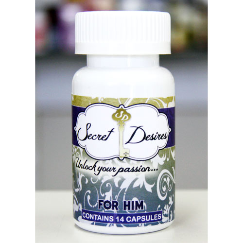 Secret Desires For Him, Male Sexual Enhancement, 14 Capsules/Bottle