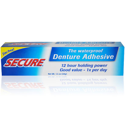 Secure Denture Adhesive Bonding Cream, Waterproof, 1.4 oz, Bioforce USA