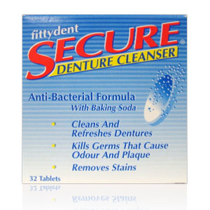 Secure Denture Cleanser, Anti-Bacterial Cleansing Tablets, 32 Tablets, Bioforce USA/A Vogel